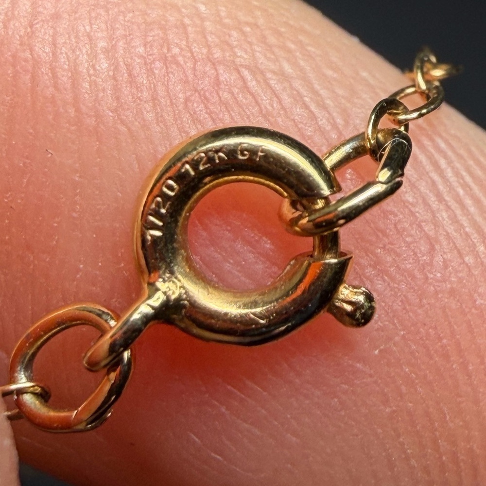 Vintage 12K Gold-Filled Filigree Necklace - Picture 5 of 15